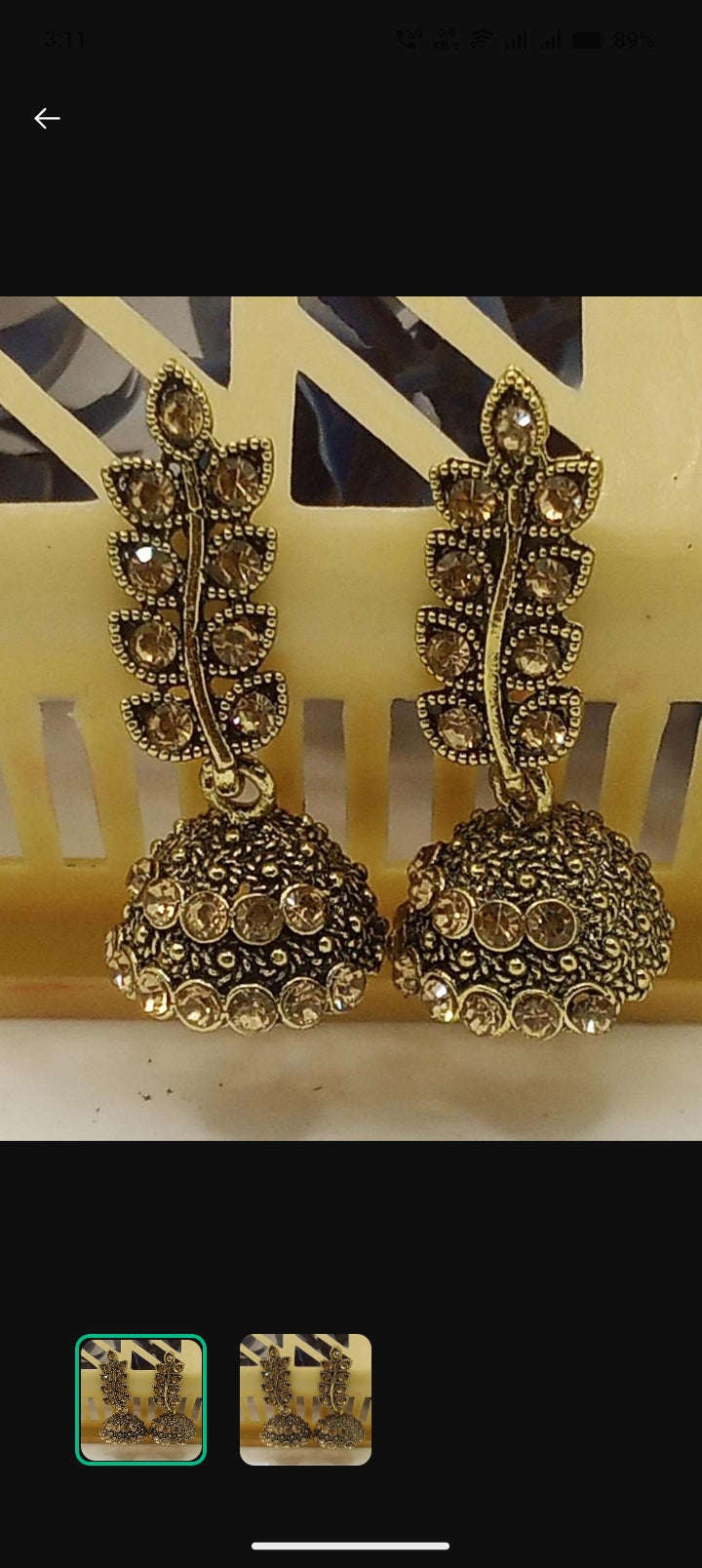 Gold plated earrings for women